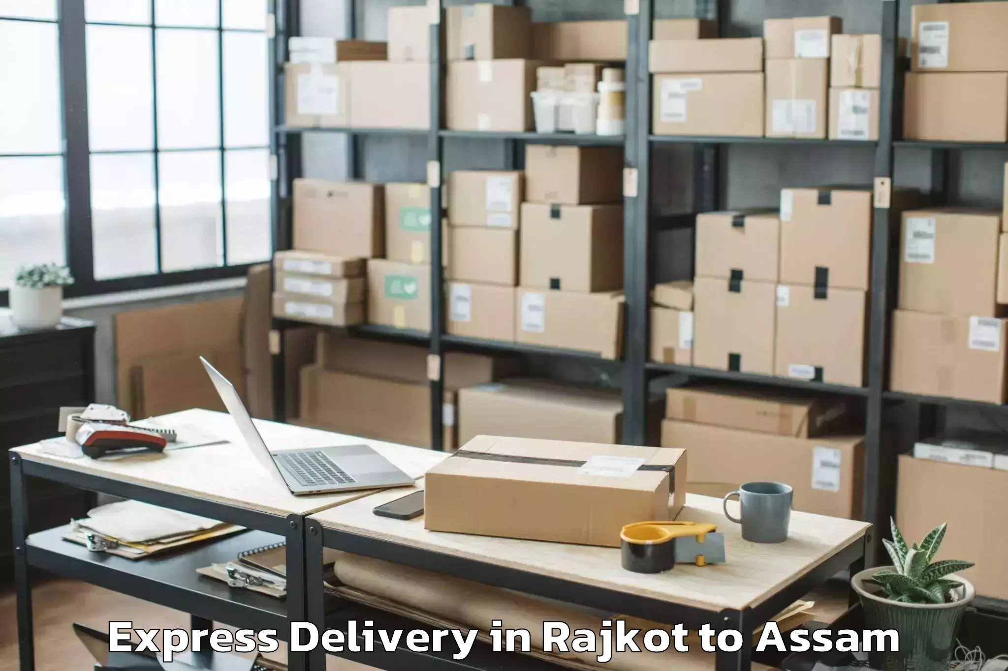 Book Rajkot to Baihata Express Delivery Online